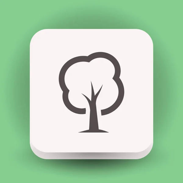 Tree simple icon — Stock Vector