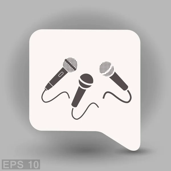 Pictograph of microphone icon — Stock Vector