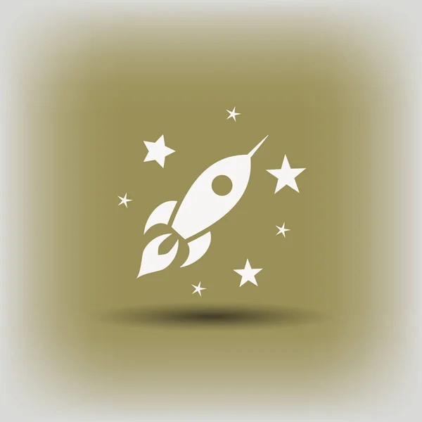 Pictograph av raket-ikonen — Stock vektor