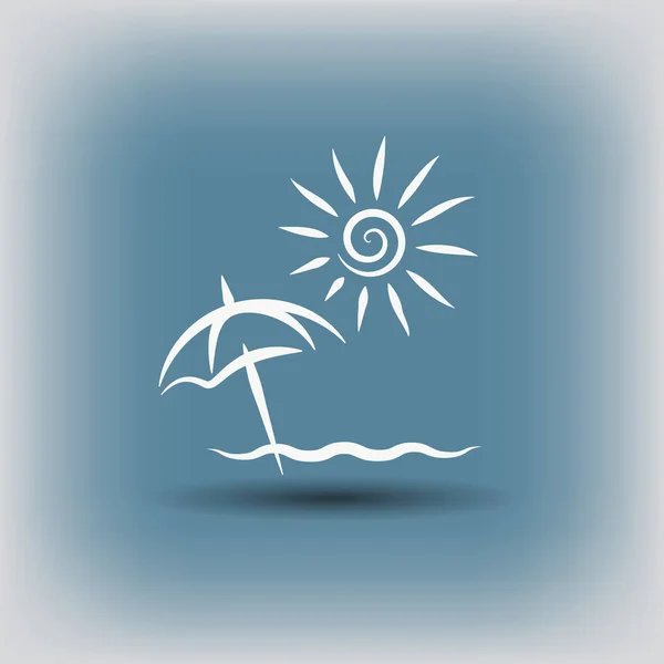 Ikona letních prázdnin — Stockový vektor