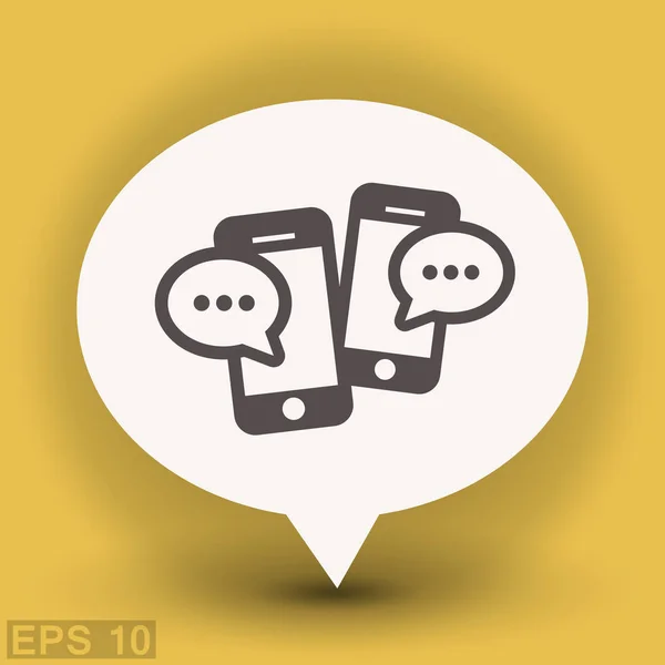 Mensagem ou chat no smartphone — Vetor de Stock