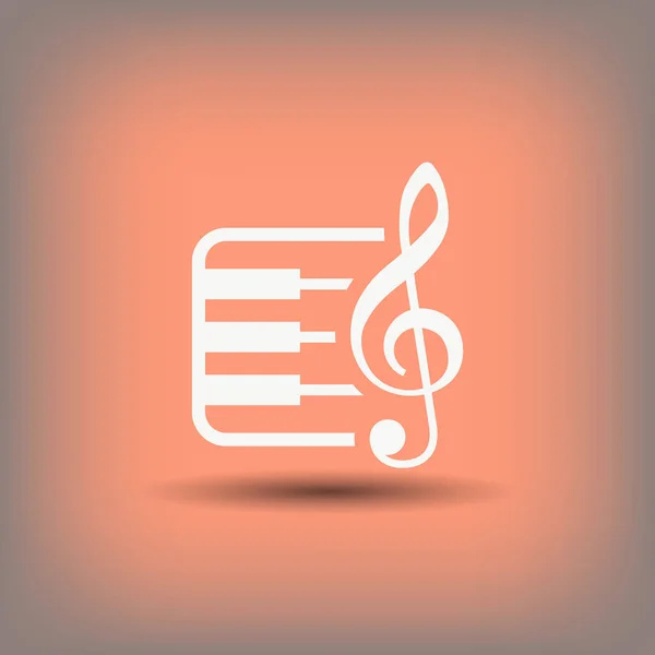 Pictogramme de la touche de musique et du clavier — Image vectorielle