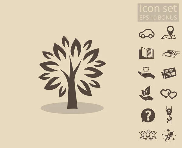 Tree simple icon — Stock Vector