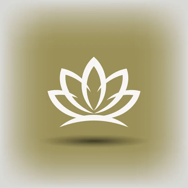 Ikona tlačítka lotus — Stockový vektor