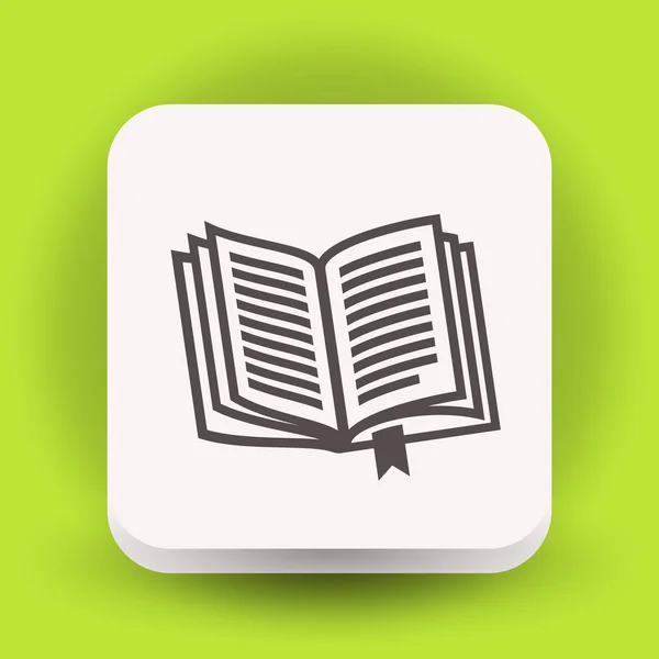 Ikona otevřené knihy — Stockový vektor