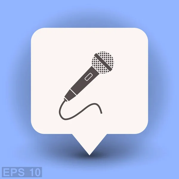 Pictograph of microphone icon — Stock Vector