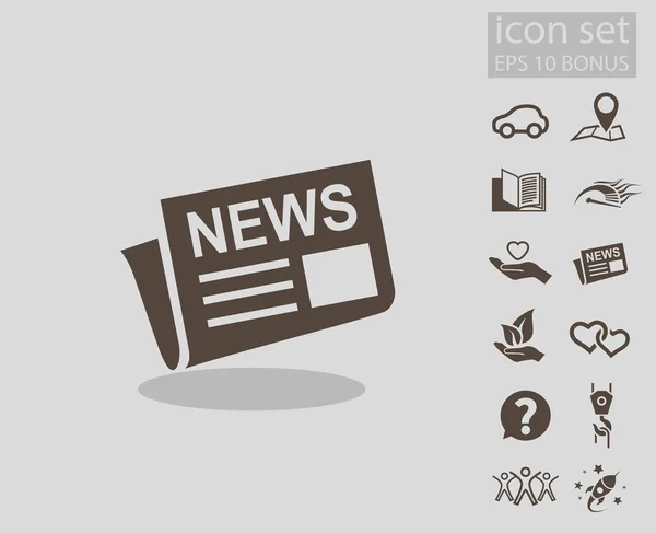 Plochá ikona novin — Stockový vektor