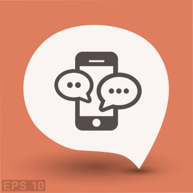 ileti veya smartphone cep telefonu ile sohbet