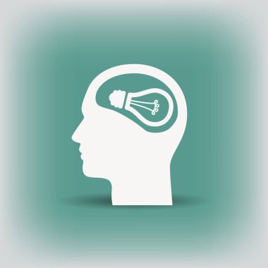 ampul ve kafa simgesi