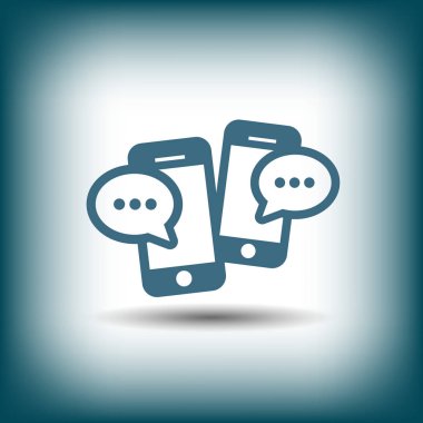 ileti veya smartphone cep telefonu ile sohbet