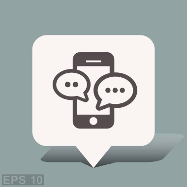 ileti veya smartphone cep telefonu ile sohbet