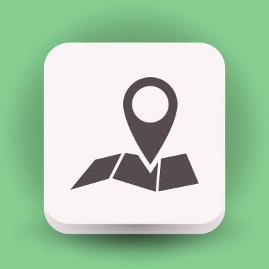 Harita simgesinde iğne