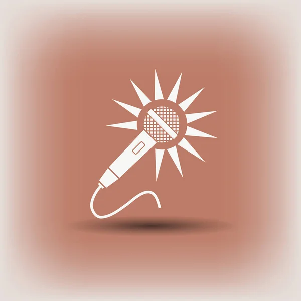 Pictogramme de l'icône du microphone — Image vectorielle