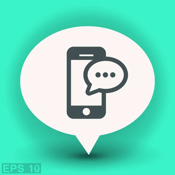 Bericht of chat op smartphone — Stockvector
