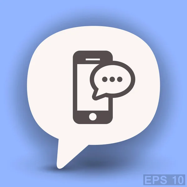 Mensagem ou chat no smartphone — Vetor de Stock
