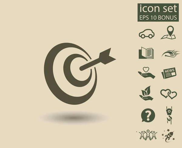 Piktogram miejsce docelowe zestaw ikon — Wektor stockowy