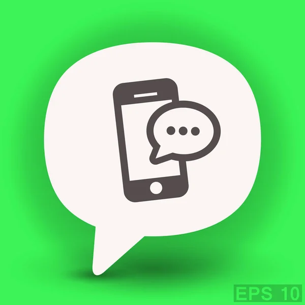 Bericht of chat op smartphone — Stockvector