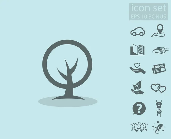 Jednoduchý ikona stromu — Stockový vektor