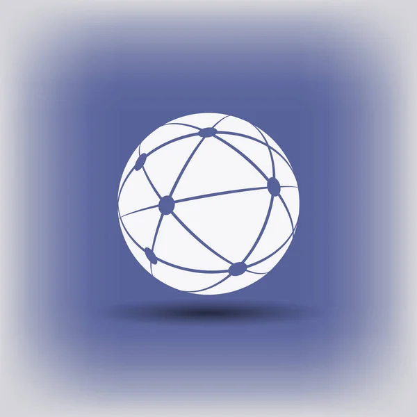 Пиктограф иконы глобуса — стоковый вектор