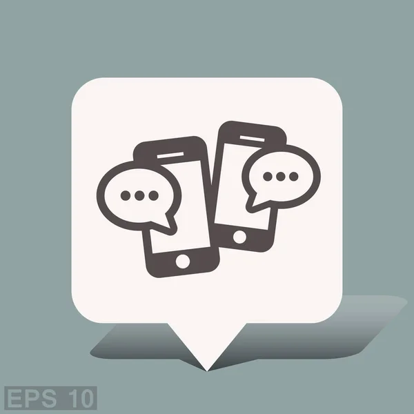 Bericht of chat op smartphone — Stockvector