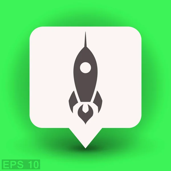 Pictograph of Rocket icon — Stock Vector