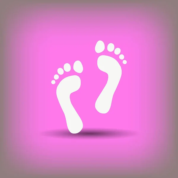 Pictograph of footprints concept icon — Stock Vector