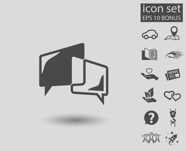 Pictograma de mensagem ou chat e outros ícones —  Vetores de Stock