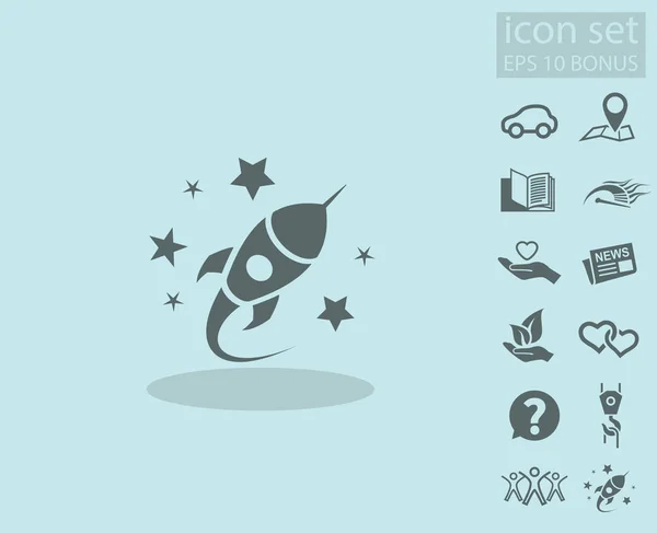 Pictografía de Rocket icono — Vector de stock