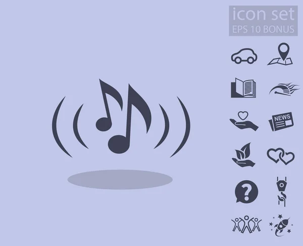 Music notes icon — стоковый вектор