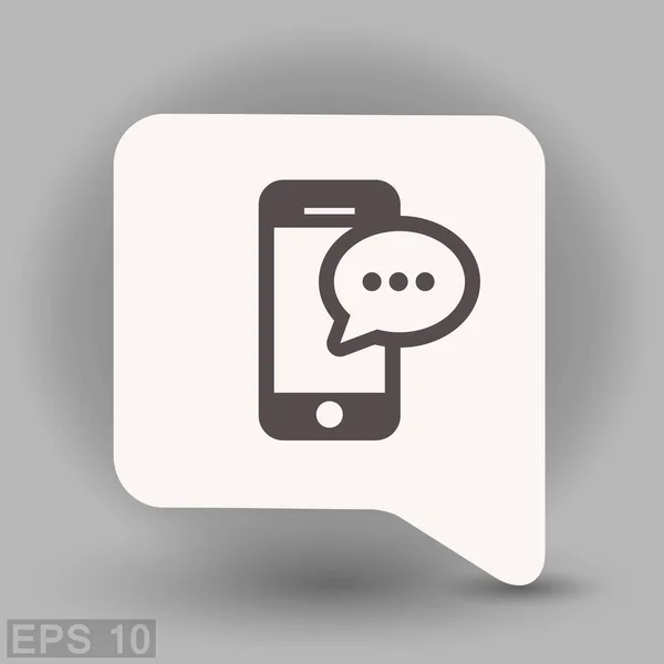 Bericht of chat op smartphone — Stockvector