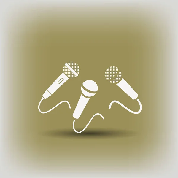 Pictografía del icono del micrófono — Vector de stock