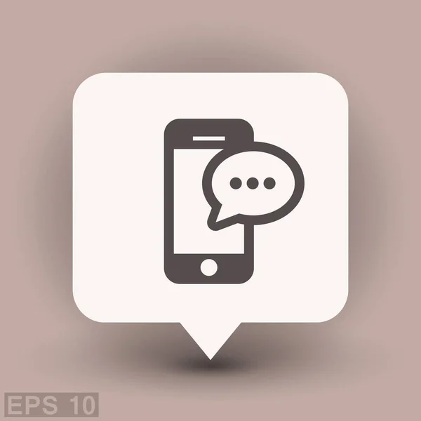 Bericht of chat op smartphone — Stockvector