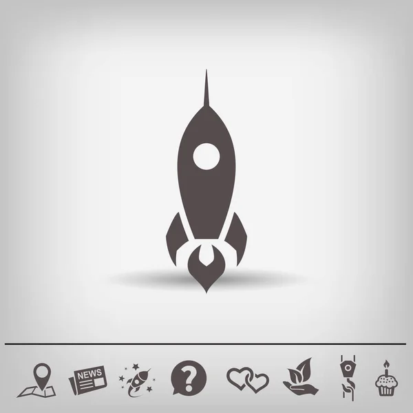 Pictograph of Rocket icon — Stock Vector