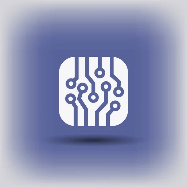 Pictograma do ícone conceito de placa de circuito — Vetor de Stock