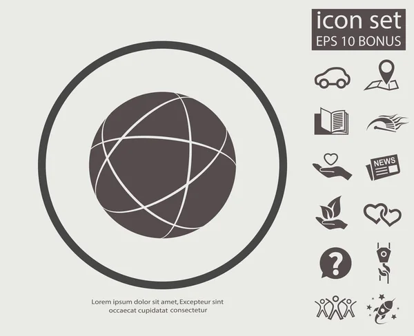 Ikony Symbols glob ikona Ilustracje Stockowe bez tantiem