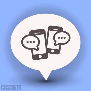 ileti veya smartphone cep telefonu ile sohbet