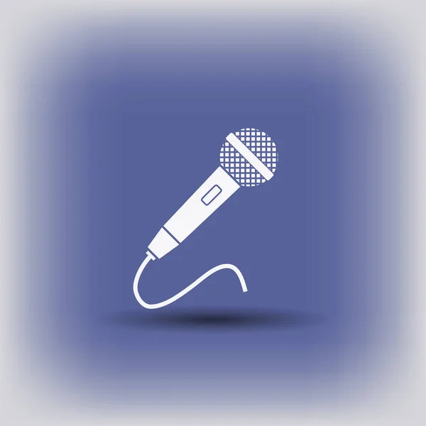 Pictografia do ícone do microfone —  Vetores de Stock