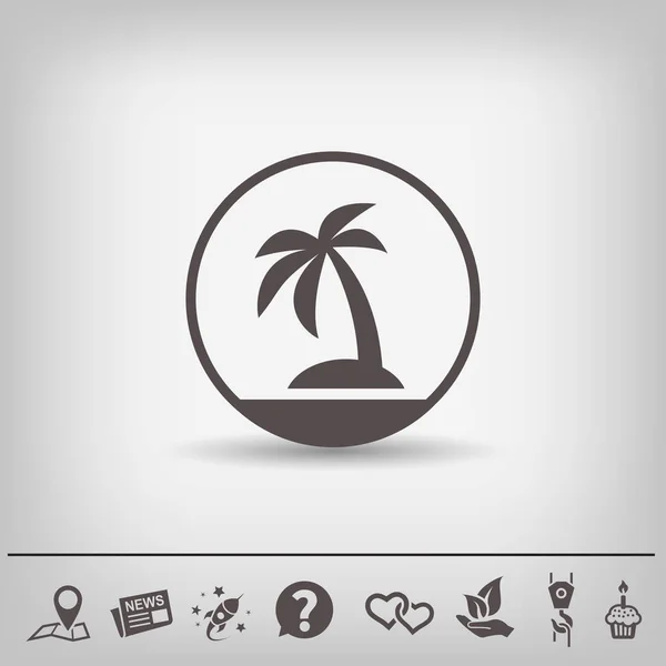 Pictografía del icono de la isla — Vector de stock