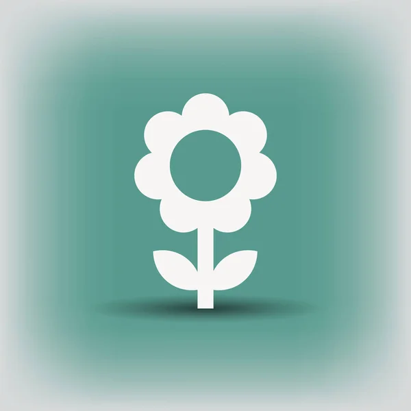 Pictograph van bloem pictogram — Stockvector