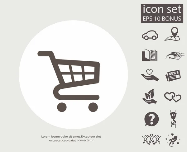 Icono del carrito de compras — Vector de stock