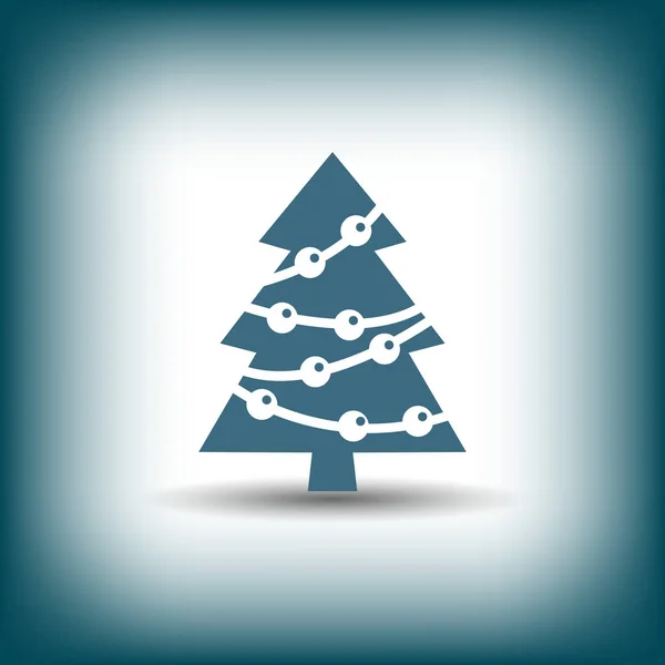 Pictograph van kerstboom — Stockvector