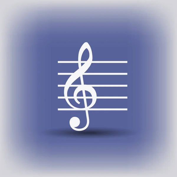 Pictografía de la clave musical — Vector de stock