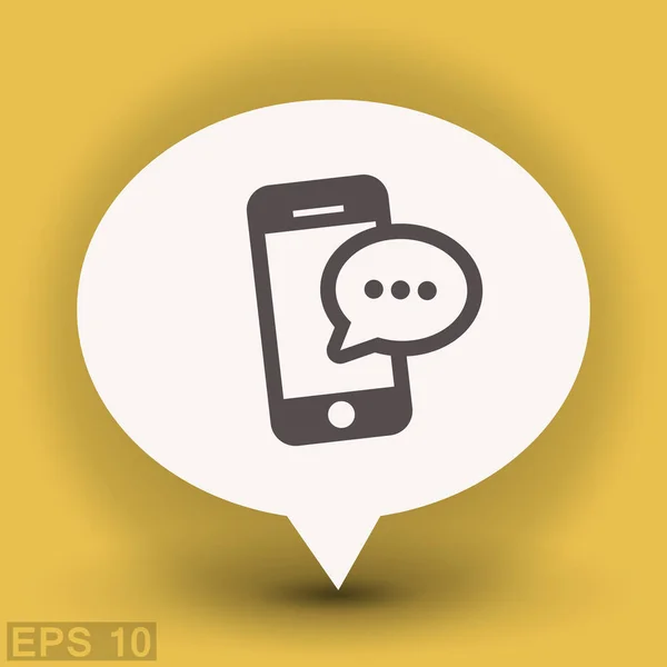 Meddelande eller chatt på smartphone — Stock vektor
