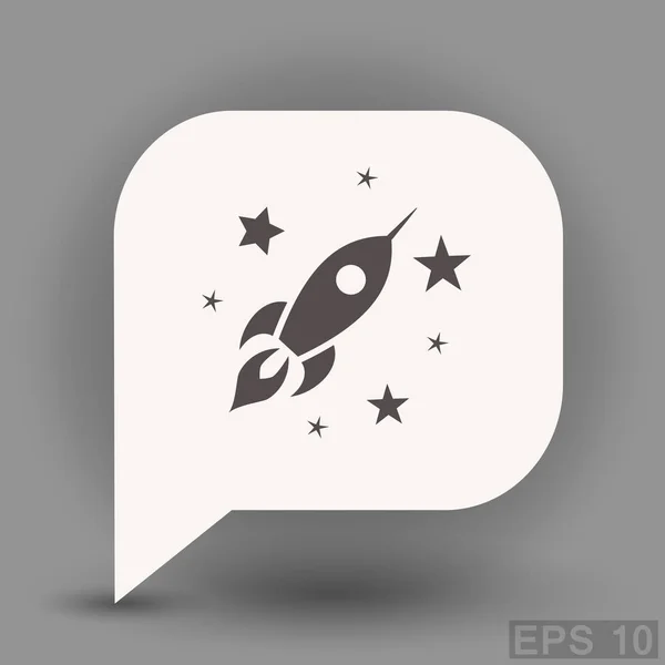 Pictograph van raket pictogram — Stockvector