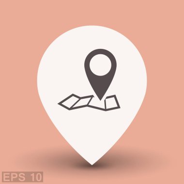 Harita simgesinde iğne