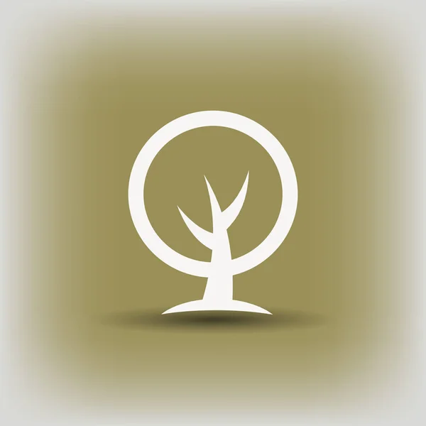 पेड़ सरल प्रतीक — स्टॉक वेक्टर
