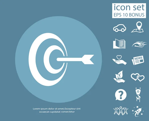 Pictograma do alvo com outros botões —  Vetores de Stock