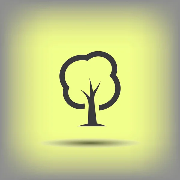 木のシンプルなアイコン — ストックベクタ