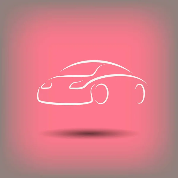 Pictografía del icono del coche — Vector de stock