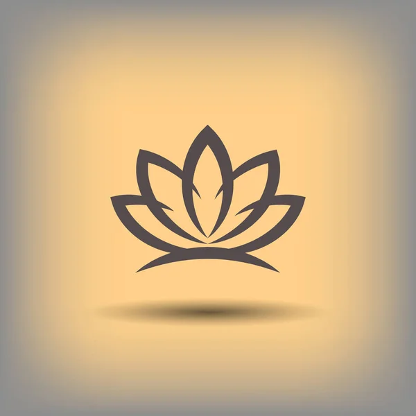 Pictograph van lotus knop — Stockvector